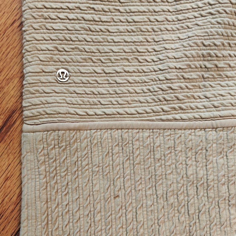 Lululemon On‎ Repeat Dress Women's 4 Tan Textured Casual Athletic Sweater Tunic - Picture 6 of 9